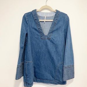 Free People Denim Tunic